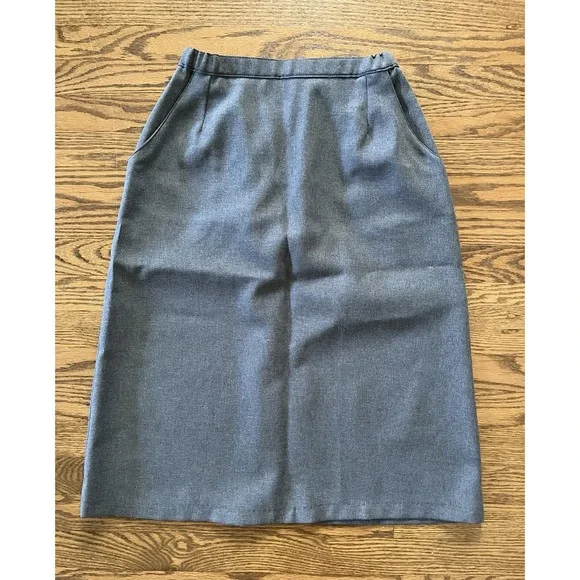 VTG Levis‎ Bend Over Skirt Womens 30 USA Pull On High Waist A-Line Career Retro - Picture 4 of 8